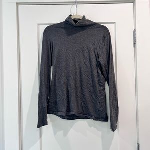 EUC J Crew Tissue Turtleneck Charcoal Size M.